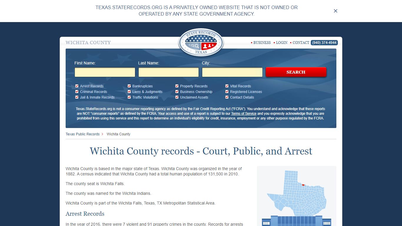 Wichita County records - Court, Public, and Arrest